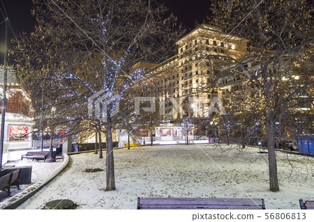 New Year holidays illumination, Moscow, Russia New Year holidays illumination, Moscow, Russia 56806813