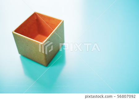 Cardboard box and blue copy space 56807092