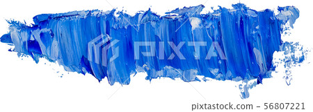 Blue long vector oil brush stroke. Blue long vector oil brush stroke. 56807221