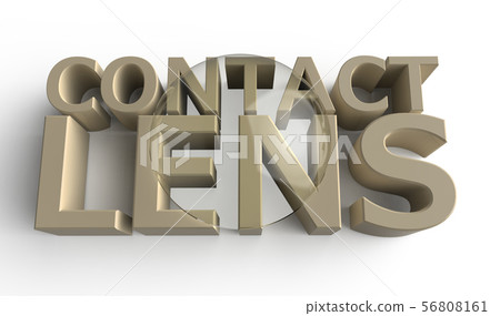 Contact lens. 3D rendering. Isolated on white Contact lens. 3D rendering. Isolated on white 56808161