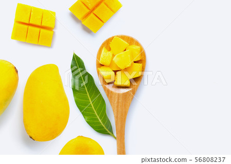 Tropical fruit, Mango on white background. Tropical fruit, Mango on white background. 56808237
