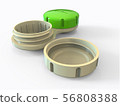 Contact lens case. 3D rendering. Isolated on white 56808388