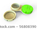 Contact lens case. 3D rendering. Isolated on white 56808390