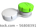 Contact lens case. 3D rendering. Isolated on white 56808391