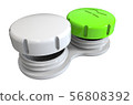 Contact lens case. 3D rendering. Isolated on white 56808392
