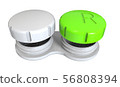 Contact lens case. 3D rendering. Isolated on white 56808394