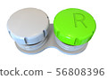 Contact lens case. 3D rendering. Isolated on white 56808396