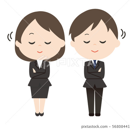 男人和女人適合點頭-插圖素材 [56808441] - PIXTA圖庫