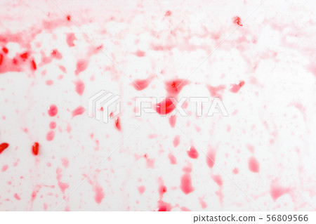 White background stained raspberry jam close up. Abstract background. White background stained raspberry jam close up. Abstract background. 56809566