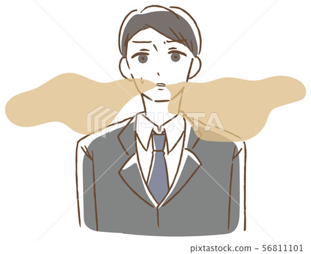 口臭男性例證 口臭男性例證 56811101