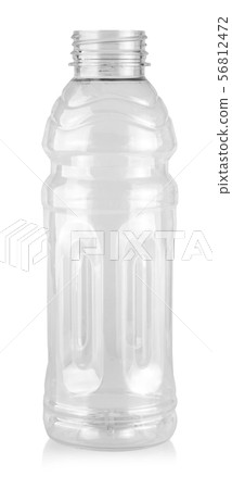 The empty plastic bottle isolated on white 56812472