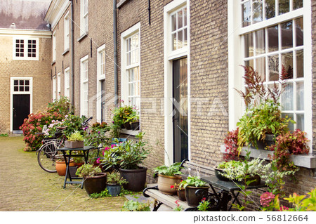 Buildings and garden of the Beguinage in Breda, 56812664