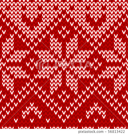 seamless red and white knitted background - Stock Illustration ...