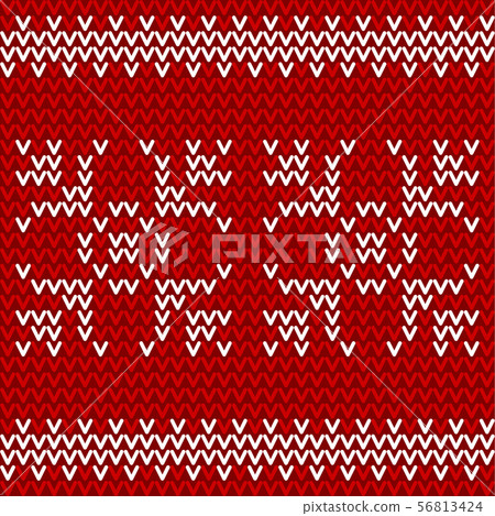 seamless red and white knitted background - Stock Illustration ...