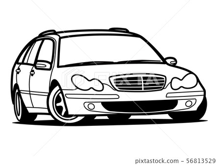 懷鄉德國無蓋貨車著色汽車例證 懷鄉德國無蓋貨車著色汽車例證 56813529