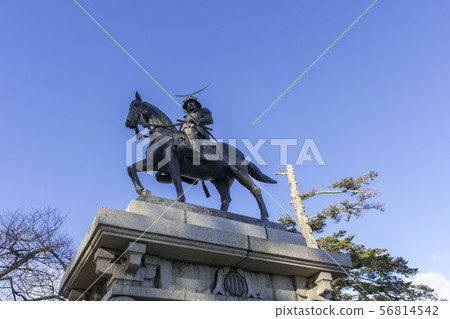 Date Masamune horse riding statue Date Masamune horse riding statue 56814542