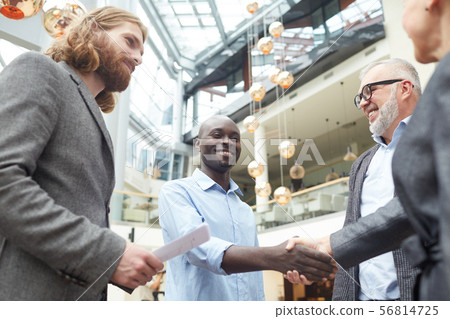Business People Greeting in Lobby Business People Greeting in Lobby 56814725