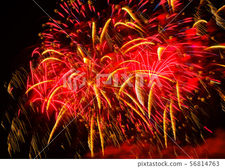 Colorful fireworks in night sky Colorful fireworks in night sky 56814763
