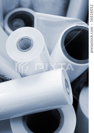 Rolls of a offset film in printing house 56816052