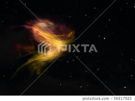Being shone nebula. 3D rendering 56817085