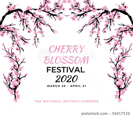 Cherry blossom banner template 56817539