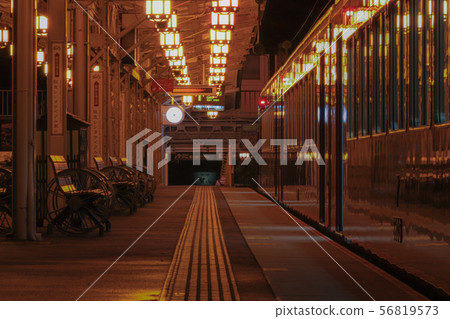 Saga Arashiyama Station at night Saga Arashiyama Station at night 56819573