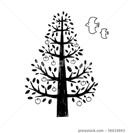 Fruit tree_monochrome Fruit tree_monochrome 56819843