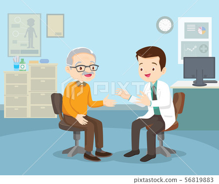 doctor helps check grandfather doctor helps check grandfather 56819883