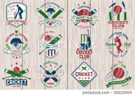 Cricket club patch or sticker. Vector. Concept for shirt, stamp or tee. Vintage typography design 56820904
