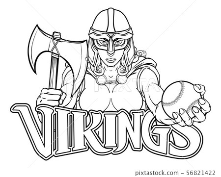 Viking Trojan Celtic Knight Baseball Warrior Woman 56821422