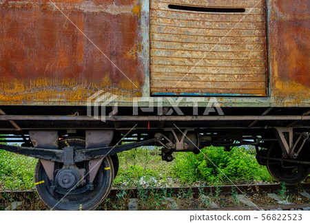 Old rusted train wagon at the 2019 Federal Garden Old rusted train wagon at the 2019 Federal Garden 56822523