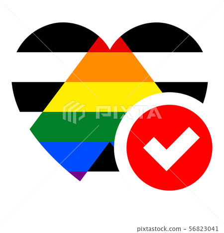 flag in heart shape, vector illustration for your 56823041