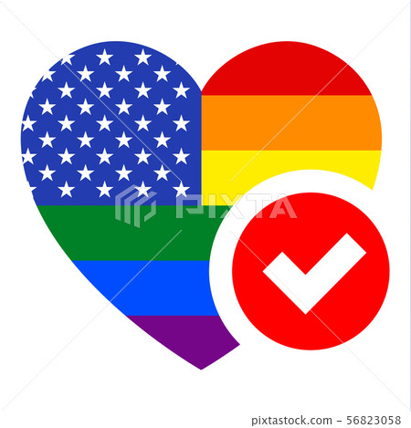 flag in heart shape, vector illustration for your 56823058