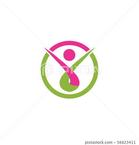 Health success people care logo and symbols 56823411