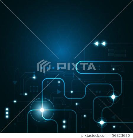 High tech technology geometric - Stock Illustration [56823620] - PIXTA