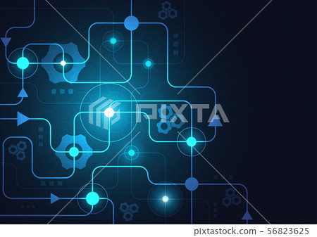 High tech technology geometric - Stock Illustration [56823625] - PIXTA