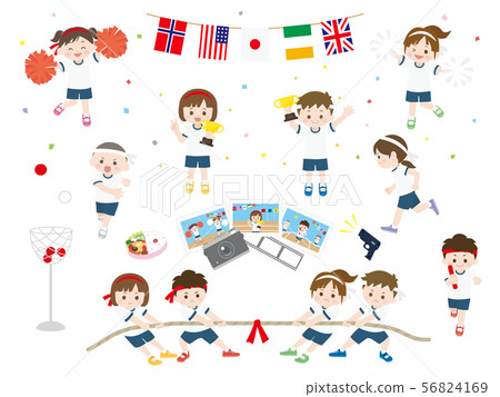 Illustration of cute athletic meet Illustration of cute athletic meet 56824169