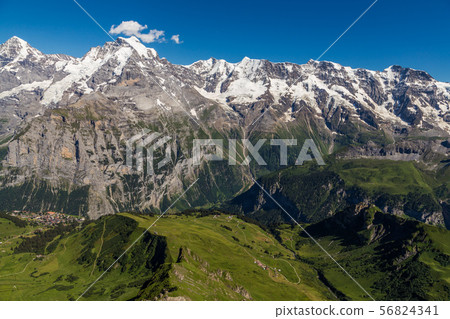 Beautiful view of Jungfrau valley, Switzerland Beautiful view of Jungfrau valley, Switzerland 56824341