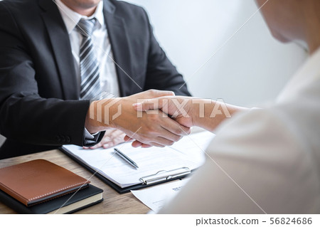 Successful job interview, Image of Boss employer 56824686