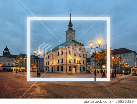 The street with frame in the old sity 56826329