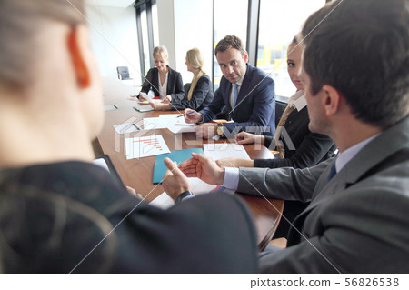 Business executives at meeting 56826538