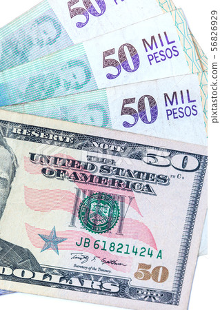 Exchange rate between US dollar and Colombian peso 56826929