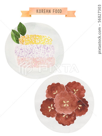 Korean food watercolor-han 56827303