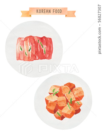 韓國食品水彩 - 泡菜 韓國食品水彩 - 泡菜 56827307