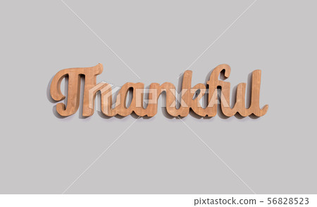 Thankful wooden text from above 56828523