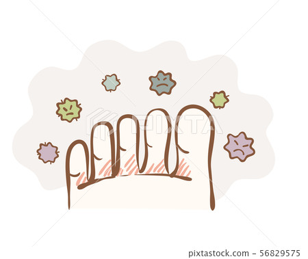 Illustration of foot athlete's foot 56829575