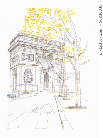 Arc de Triomphe in Paris, France and Paris 56830036