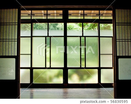 Showa-era veranda, glass windows and doors Showa-era veranda, glass windows and doors 56830595
