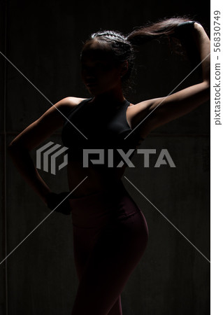 Fitness woman exercise boxing weight punch Fitness woman exercise boxing weight punch 56830749