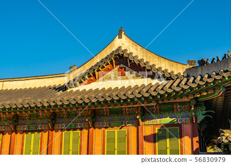 Beautiful architecture building Changdeokgung palace in Seoul city 56830979